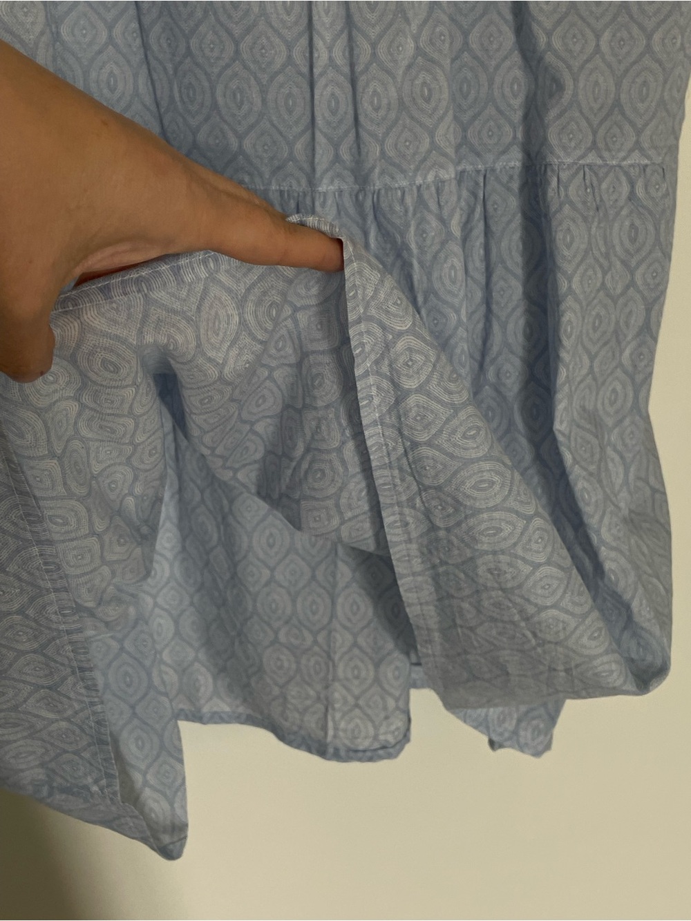 Haven Well Within Light Blue Patterned Sleeveless Dress - Picture 3 of 6